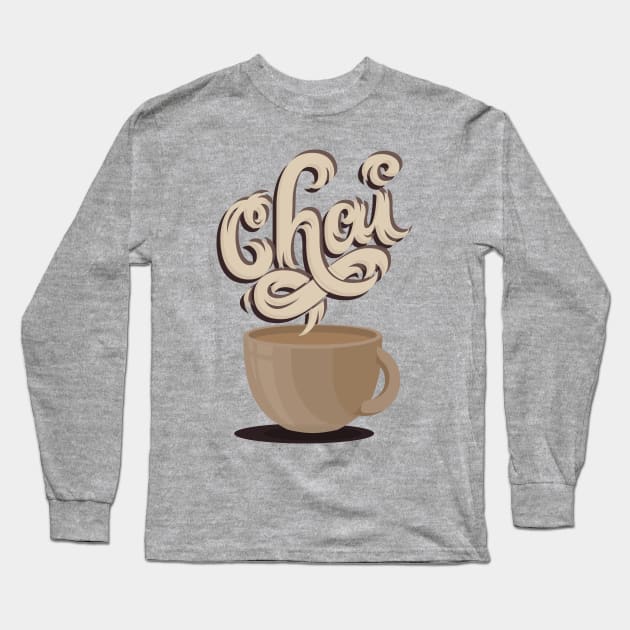 Chai Tea Long Sleeve T-Shirt by polliadesign